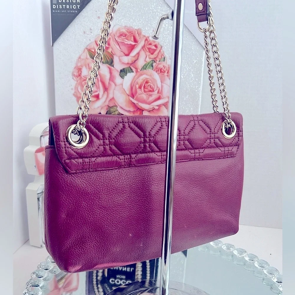 Kate Spade Astor burgundy Court Naomi Quilted leather shoulder bag - Picture 4 of 6